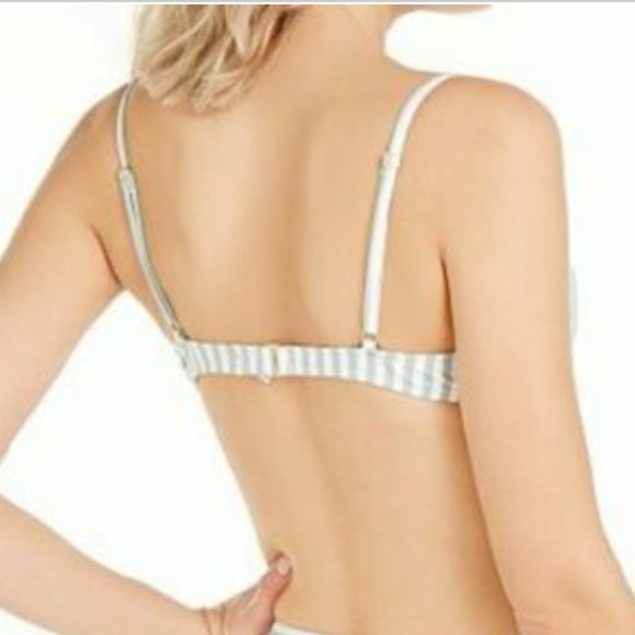 Onia x WeWoreWhat 2pc Bikini Jadeite Striped Lydia Top & Emily Bottom L NWT - Picture 8 of 9